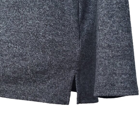 Caslon Womens Sweatshirt Size XS V-Neck Long Sleeves Side Slit Dark Gray - Picture 3 of 6